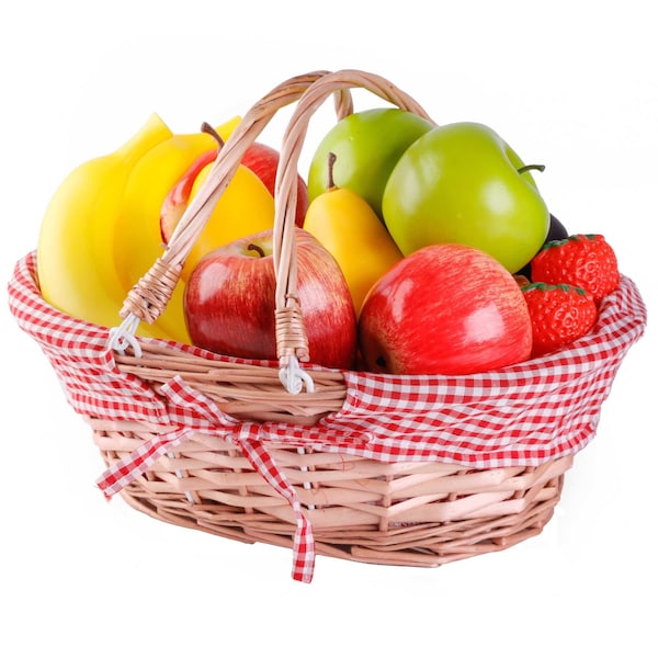 Vintiquewise Wicker Picnic Basket with Drop - Down Handles - Perfect as Gift basket for all Occasions, PK2 QI003055R.2 - main